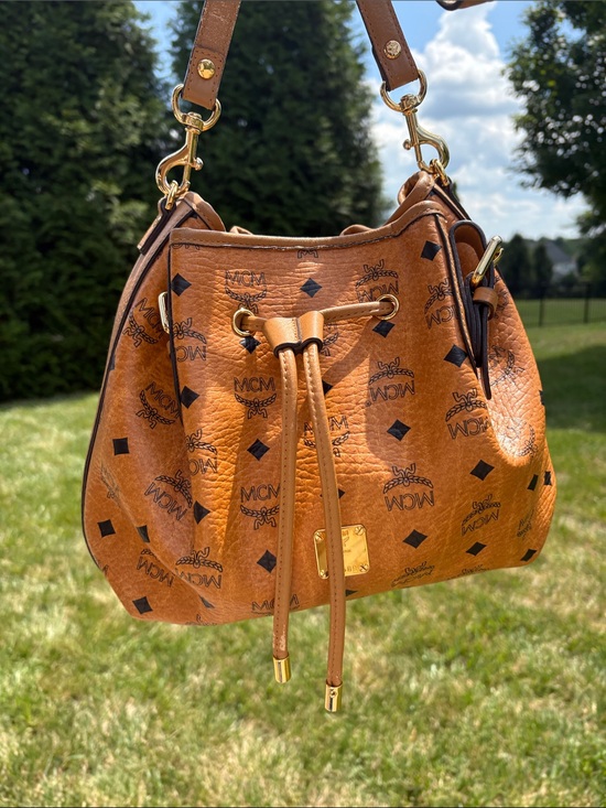 MCM Handbags - MCM Cognac bucket bag EUC